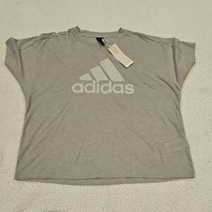 Adidas Women's Heather Gray Tee NWT Size 1X